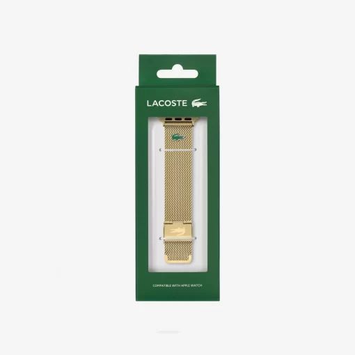 Lacoste Watches-Apple Watch Strap Golden Mesh