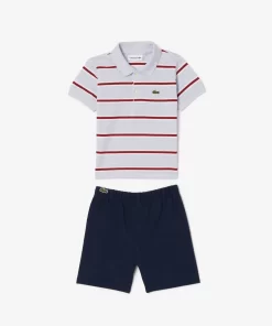 Lacoste Accessories-Baby Organic Cotton Stripe Set