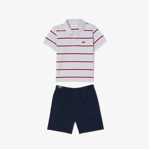 Lacoste Accessories-Baby Organic Cotton Stripe Set