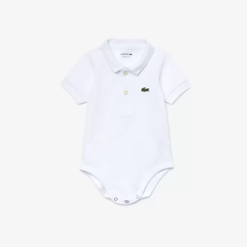 Lacoste Accessories-Baby Organic Cotton Pique Bodysuit In Recycled Cardboard Box Set