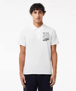 Lacoste Polo Shirts-Back And Front Print Movement Polo Shirt