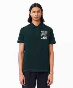 Lacoste Polo Shirts-Back And Front Print Movement Polo Shirt