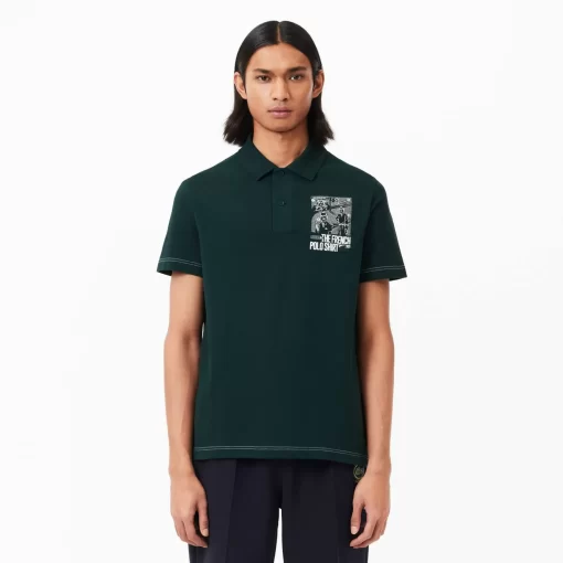 Lacoste Polo Shirts-Back And Front Print Movement Polo Shirt