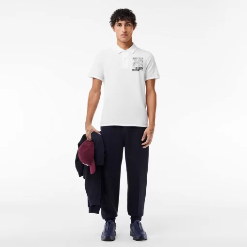 Lacoste Polo Shirts-Back And Front Print Movement Polo Shirt