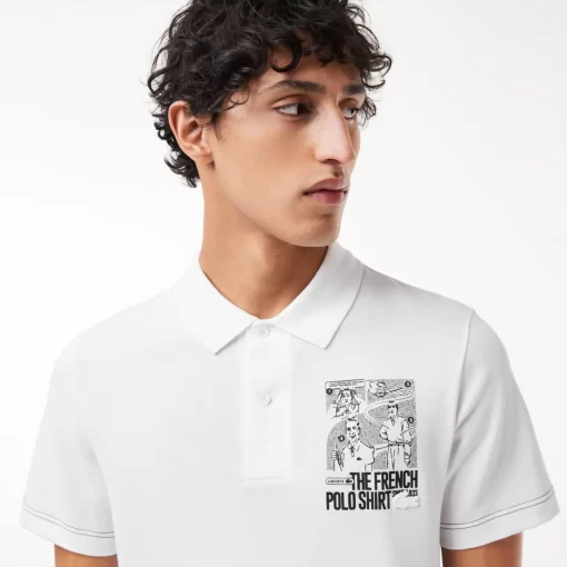 Lacoste Polo Shirts-Back And Front Print Movement Polo Shirt