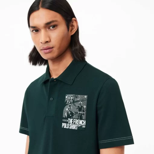 Lacoste Polo Shirts-Back And Front Print Movement Polo Shirt