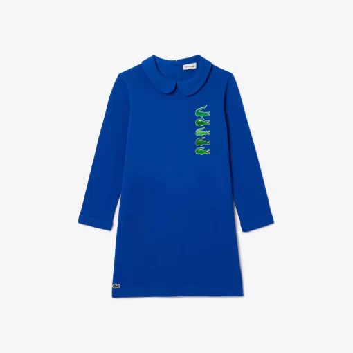 Lacoste Girl Clothing-Back Closure Crocodile Polo Dress