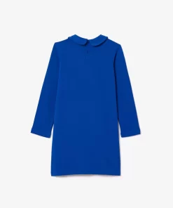 Lacoste Girl Clothing-Back Closure Crocodile Polo Dress