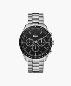 Lacoste Watches-Boston Chrono Watch - Black With Stainless Steel Strap