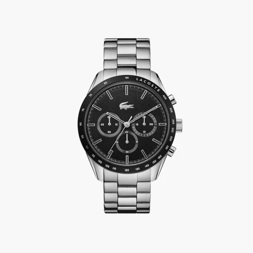 Lacoste Watches-Boston Chrono Watch - Black With Stainless Steel Strap