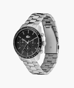 Lacoste Watches-Boston Chrono Watch - Black With Stainless Steel Strap