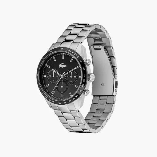 Lacoste Watches-Boston Chrono Watch - Black With Stainless Steel Strap