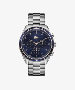 Lacoste Watches-Boston Chrono Watch - Navy With Stainless Steel Strap