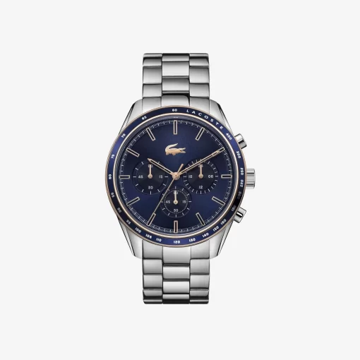 Lacoste Watches-Boston Chrono Watch - Navy With Stainless Steel Strap