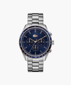 Lacoste Watches-Boston Chrono Watch - Navy With Stainless Steel Strap