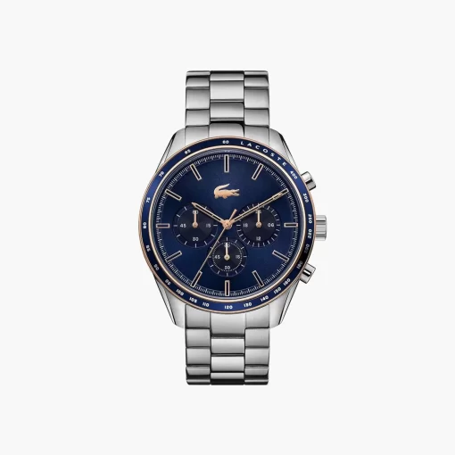 Lacoste Watches-Boston Chrono Watch - Navy With Stainless Steel Strap