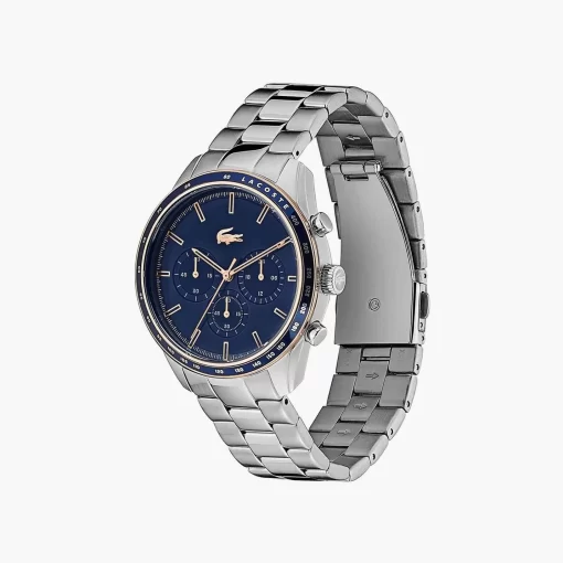 Lacoste Watches-Boston Chrono Watch - Navy With Stainless Steel Strap