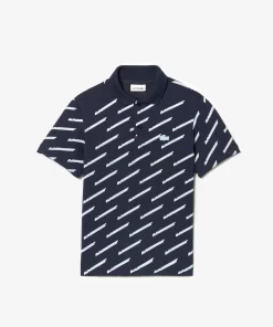 Lacoste Boy Clothing-Boys' Printed Organic Cotton Polo Shirt