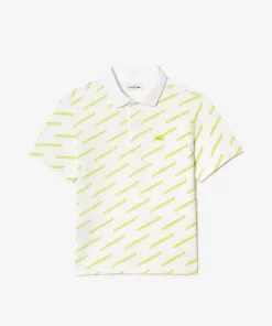 Lacoste Clothing-Boys' Printed Organic Cotton Polo Shirt