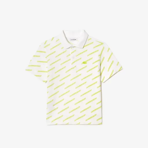 Lacoste Clothing-Boys' Printed Organic Cotton Polo Shirt