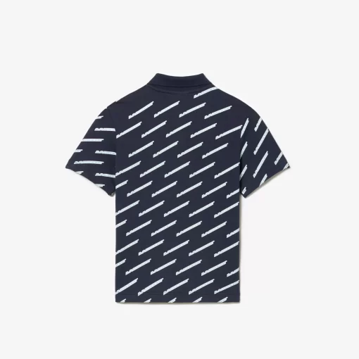 Lacoste Boy Clothing-Boys' Printed Organic Cotton Polo Shirt