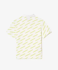 Lacoste Clothing-Boys' Printed Organic Cotton Polo Shirt