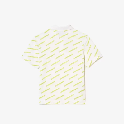 Lacoste Clothing-Boys' Printed Organic Cotton Polo Shirt