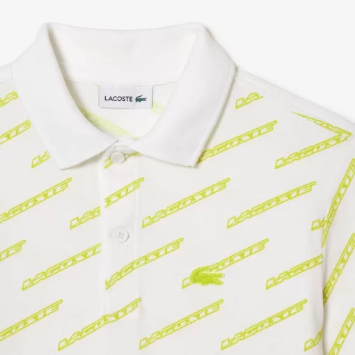 Lacoste Clothing-Boys' Printed Organic Cotton Polo Shirt