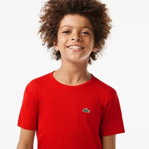 Lacoste Boy Clothing-Boys' Sport Breathable Cotton Blend T-Shirt