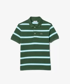 Lacoste Boy Clothing-Boys' Striped Pique Polo Shirt