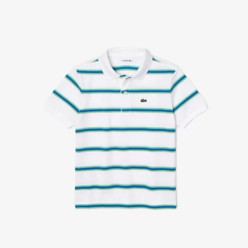 Lacoste Boy Clothing-Boys' Striped Pique Polo Shirt