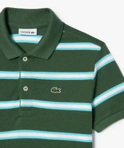 Lacoste Boy Clothing-Boys' Striped Pique Polo Shirt