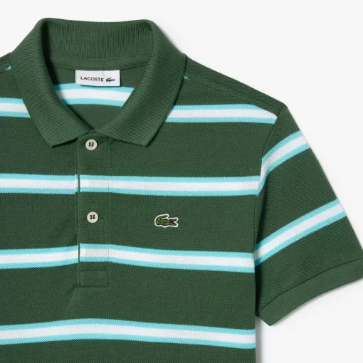 Lacoste Boy Clothing-Boys' Striped Pique Polo Shirt