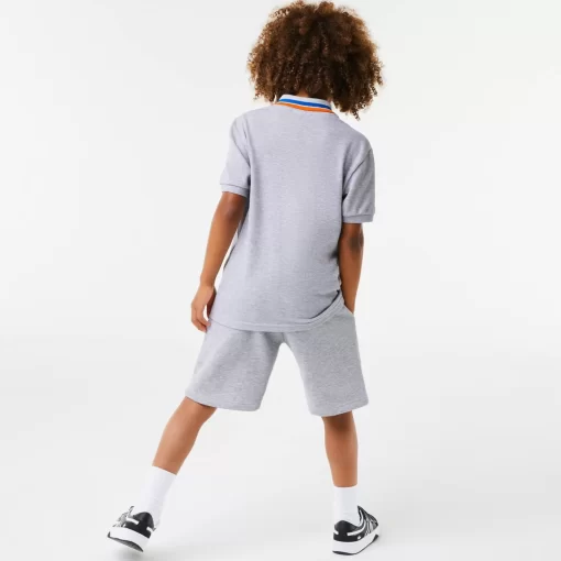 Lacoste Boy Clothing-Boys' Tricolour Collar Cotton Petit Pique Polo