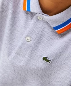 Lacoste Boy Clothing-Boys' Tricolour Collar Cotton Petit Pique Polo