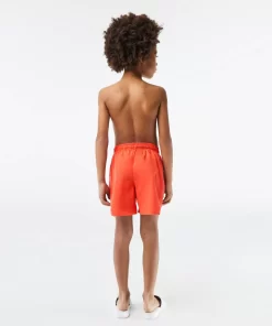 Lacoste Boy Clothing-Boys' Quick-Dry Solid Swim Shorts