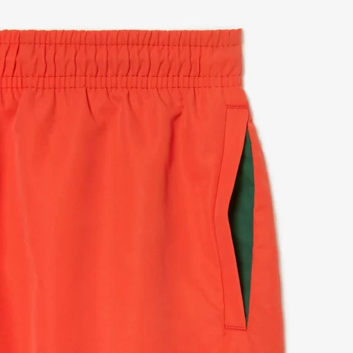 Lacoste Boy Clothing-Boys' Quick-Dry Solid Swim Shorts