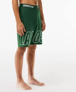 Lacoste Underwear & Lounge Wear-Branded Fleece Lounge Shorts