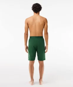 Lacoste Underwear & Lounge Wear-Branded Fleece Lounge Shorts