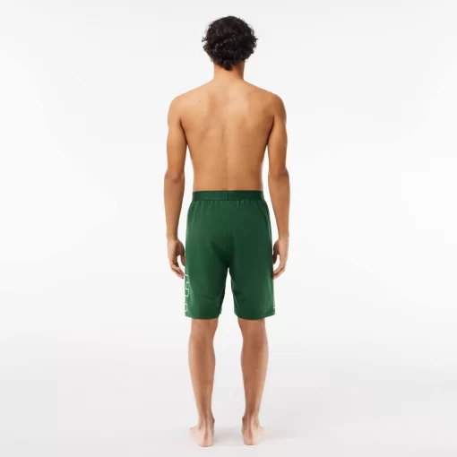 Lacoste Underwear & Lounge Wear-Branded Fleece Lounge Shorts