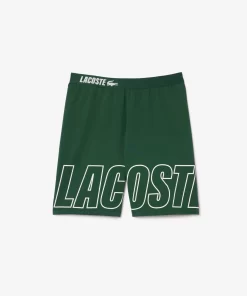 Lacoste Underwear & Lounge Wear-Branded Fleece Lounge Shorts