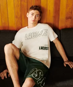 Lacoste Underwear & Lounge Wear-Branded Fleece Lounge Shorts