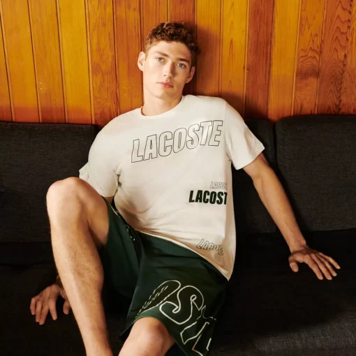 Lacoste Underwear & Lounge Wear-Branded Fleece Lounge Shorts