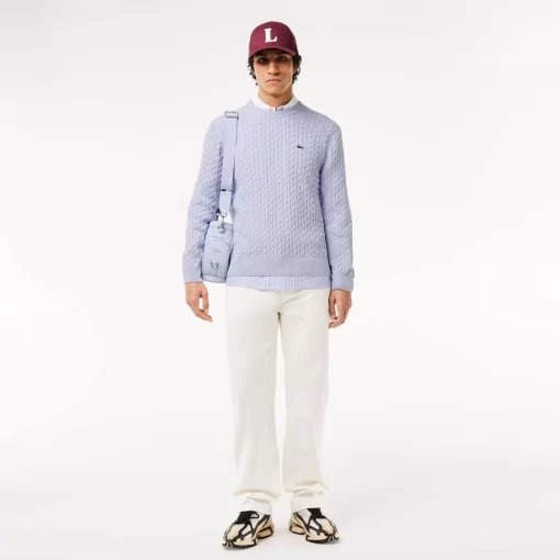 Lacoste Knitwear-Cable Knit Cotton Sweater