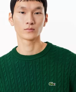 Lacoste Knitwear-Cable Knit Cotton Sweater