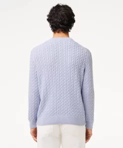 Lacoste Knitwear-Cable Knit Cotton Sweater