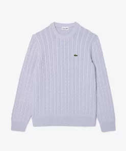 Lacoste Knitwear-Cable Knit Cotton Sweater