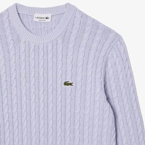 Lacoste Knitwear-Cable Knit Cotton Sweater