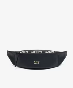 Lacoste Bum Bags-Canvas Lcst Logo Stripe Banana Bag