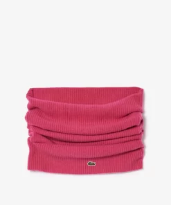 Lacoste Scarves & Stoles-Cashmere Ribbed Knit Infinity Scarf